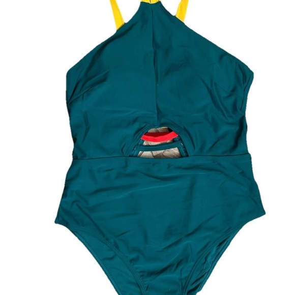 Juicy Couture Other - Juicy Couture Teal and Yellow One Piece Swimsuit